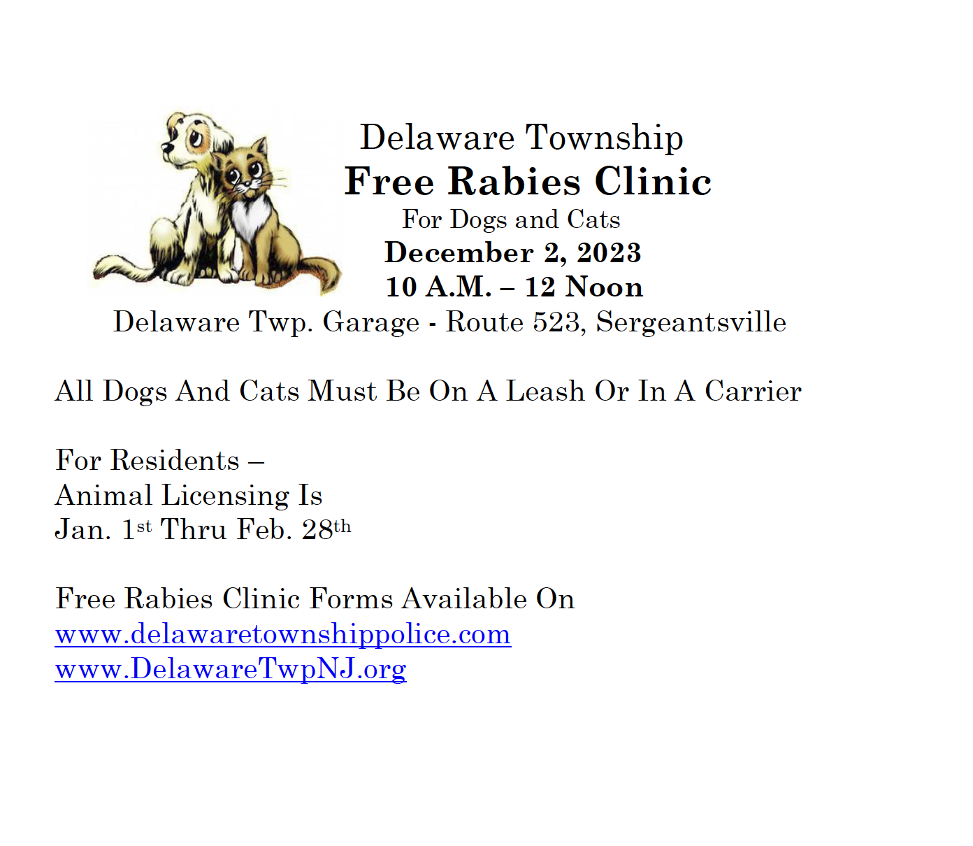 Free Rabies Clinic 12